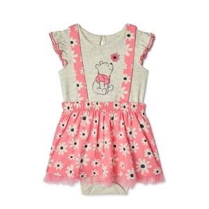 Disney Winnie the Pooh Baby Girl Pinafore Dress and Top 2 piece set 6-9 months